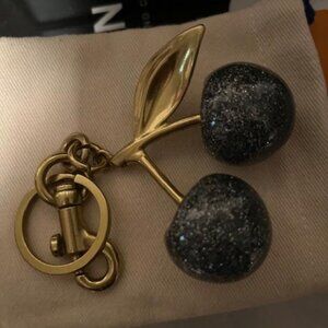 New Black/Silver/Glitter Cherries Bag Charm/Keychain